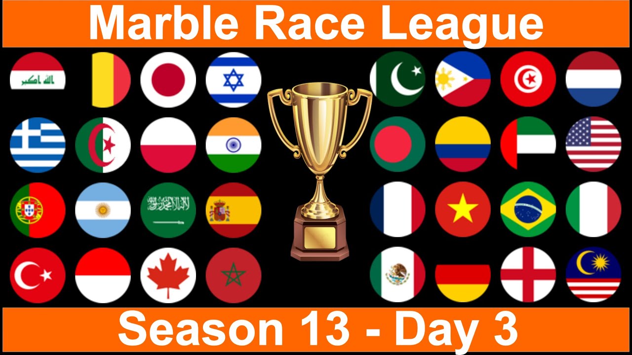Marble Race League SEASON 13 - DAY 3 Marble Race in Algodoo