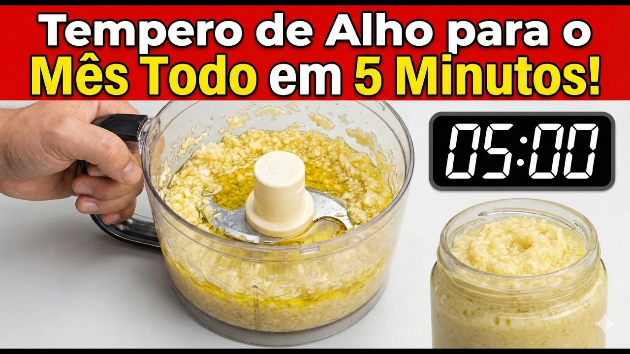 Economize Tempo na Cozinha: Base de Alho que Serve pra Tudo.