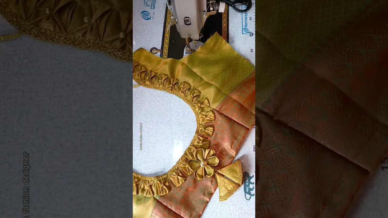 ✨Beautiful model blouse back neck design making video beautiful ❤️❤️