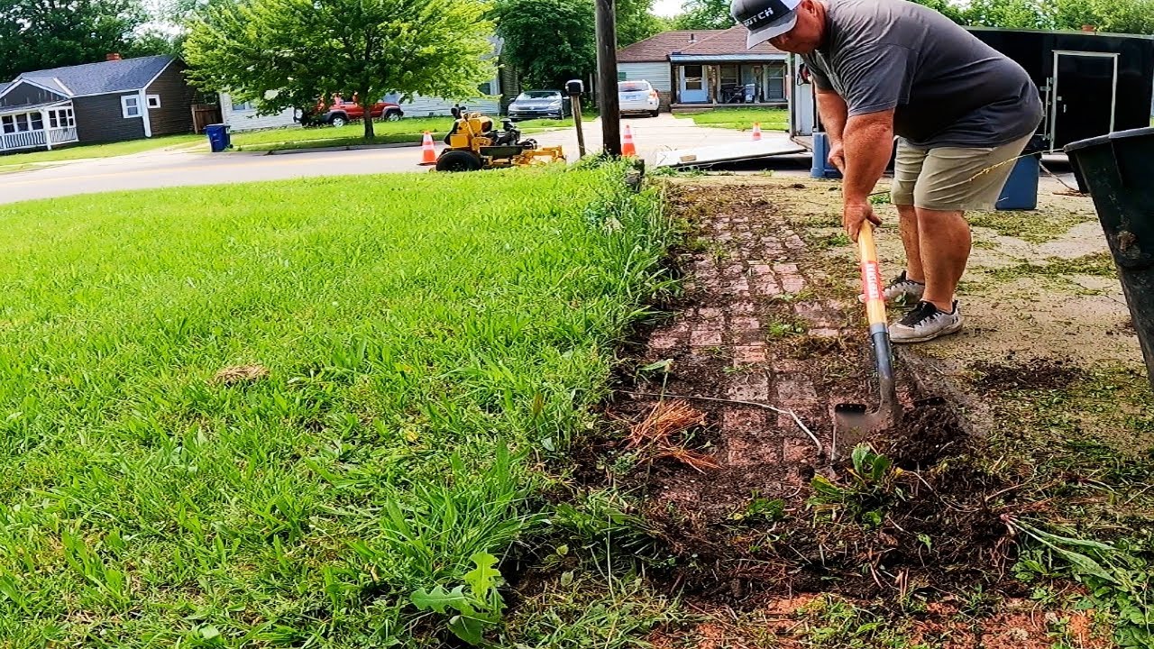 Homeowner STUNNED We UNCOVERED SIDEWALK While MOWING This CRAZY TALL GRASS YARD