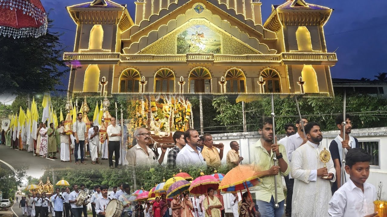 വി. ഗീവർഗ്ഗീസ് സഹദായുടെ തിരുന്നാൾ പ്രദക്ഷിണം 2025 | St. George's Church, Pariyaram | 2025 April 27