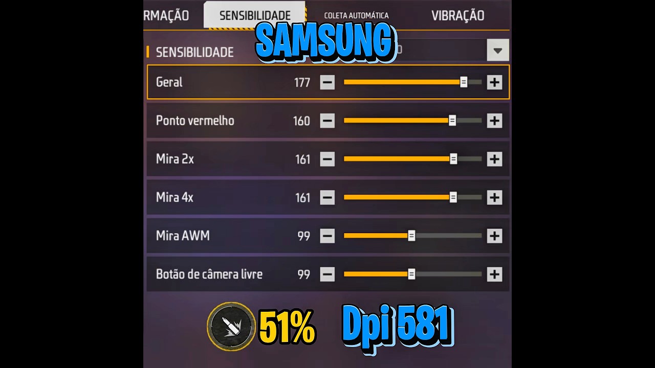 SENSI DO IMPOSS&Iacute;VEL! 😈 TODOS CELULARES 😈 a MELHOR SENSIBILIDADE COM E SEM DPI PARA SUBIR CAPA