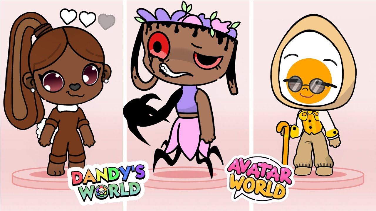 HOW TO CREATE EGGSON, COCOA and BASSIE FROM DANDY’S WORLD IN AVATAR WORLD 🌍 PAZU