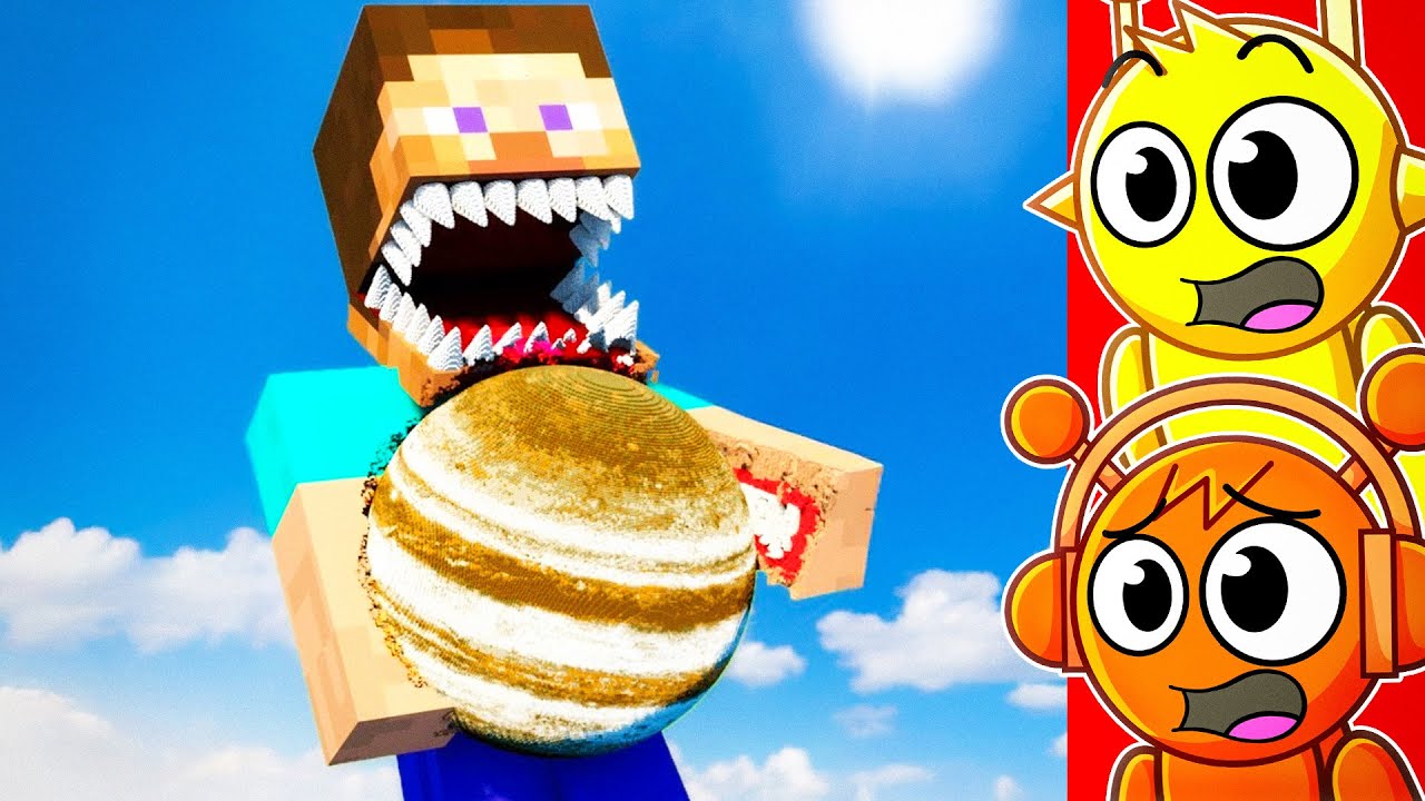 GIANT PLANETS vs STEVE (Funny Animations)