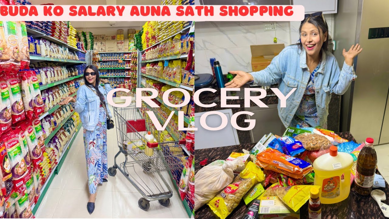 Grocery Haul With Husband And Son | Monthly Grocery Shopping At Bhatbhateni