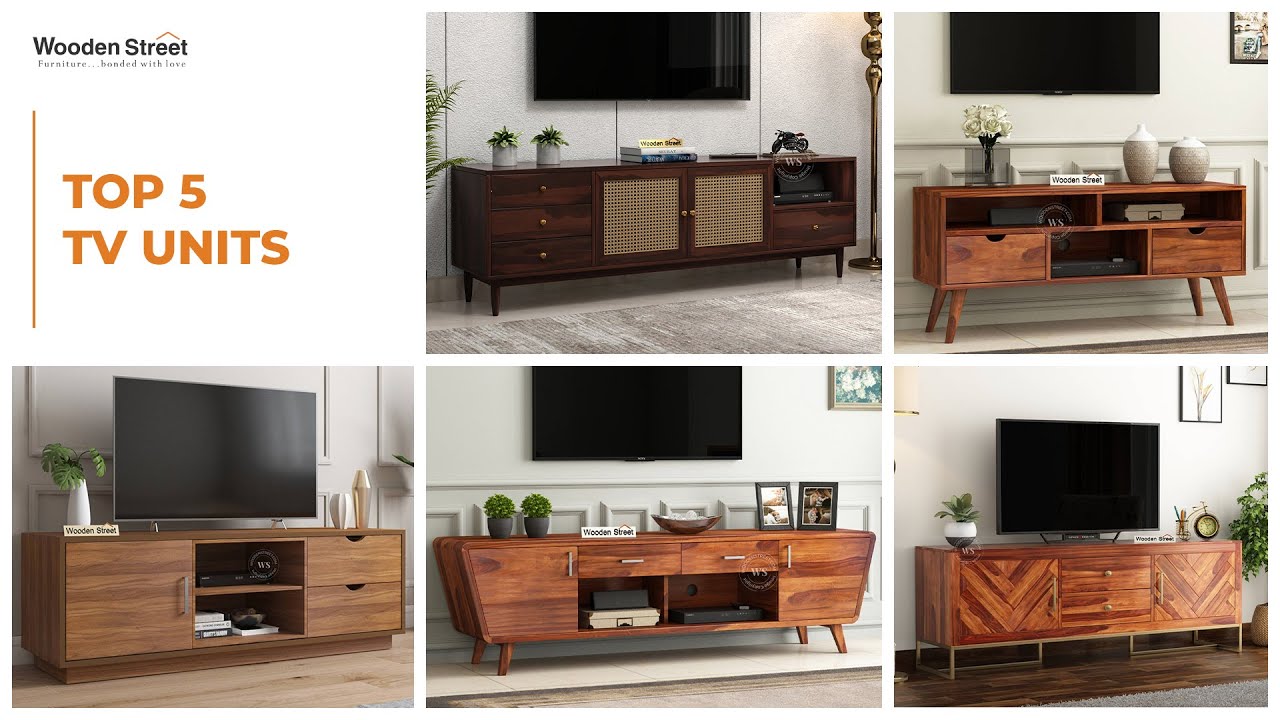 Top 5 TV Units 2024| Latest TV Stand Designs | Wooden Street