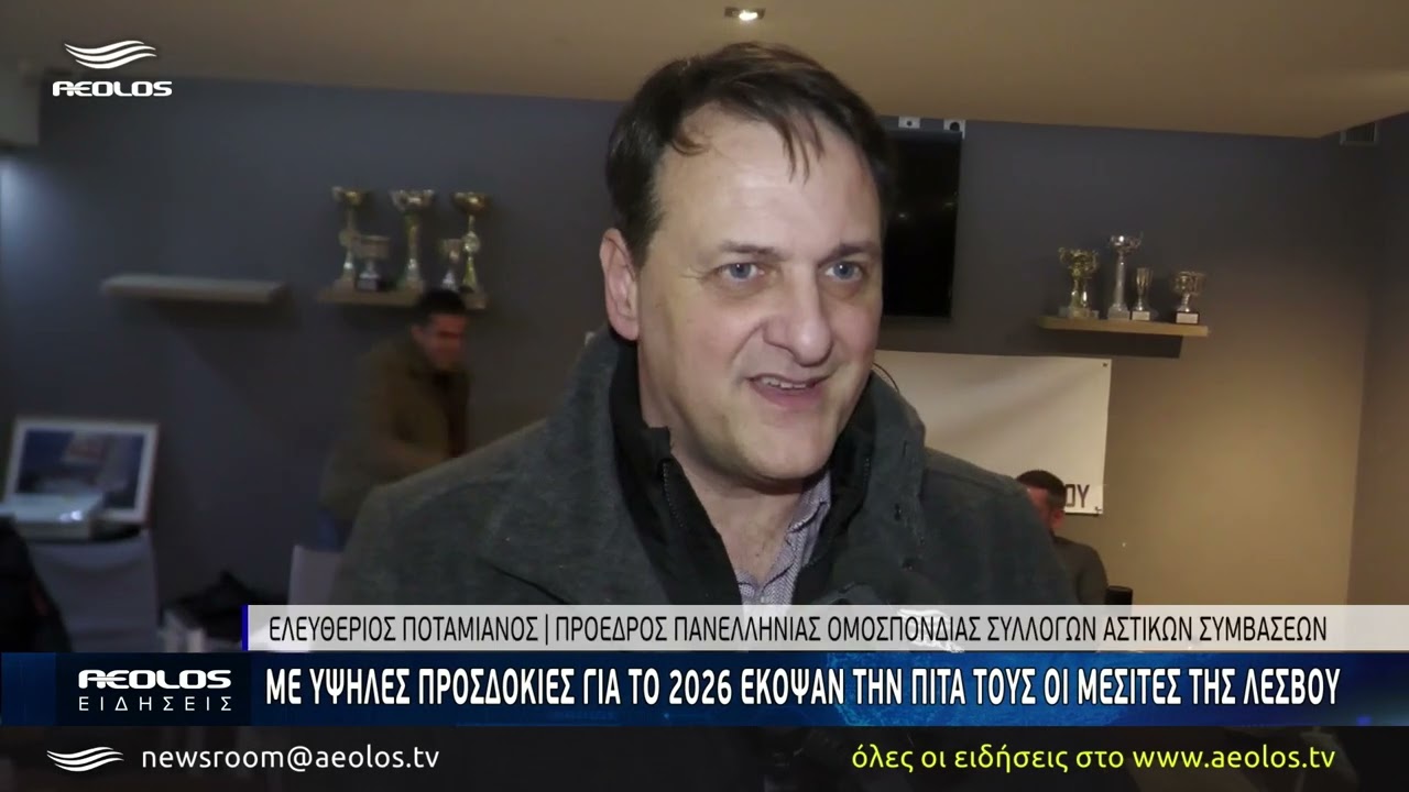 Με υψηλές προσδοκίες για το 2026 έκοψαν την πίτα τους οι μεσίτες της Λέσβου