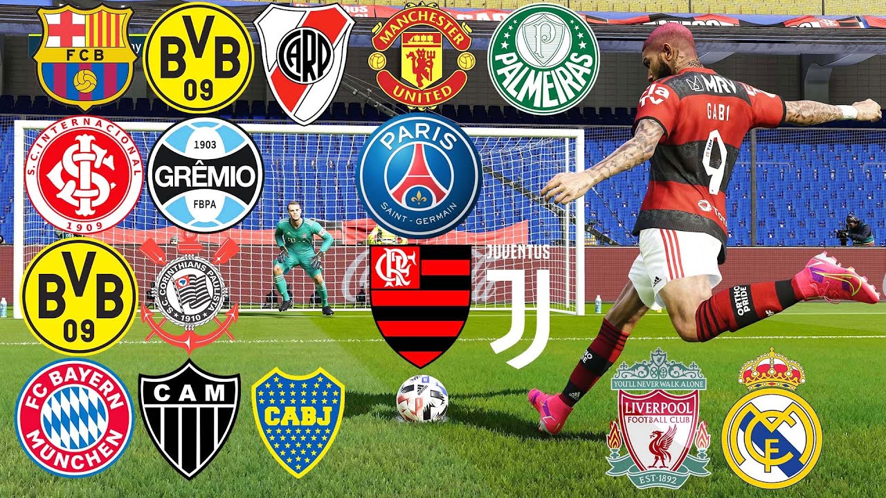 MUNDIAL 2021 DE DISPUTA DE PÊNALTIS ENTRE CLUBES | FLAMENGO, PALMEIRAS, PSG, BAYERN E MAIS - PES 21