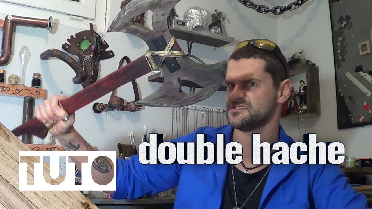 TUTO FABRIQUER UNE DOUBLE HACHE EN BOIS