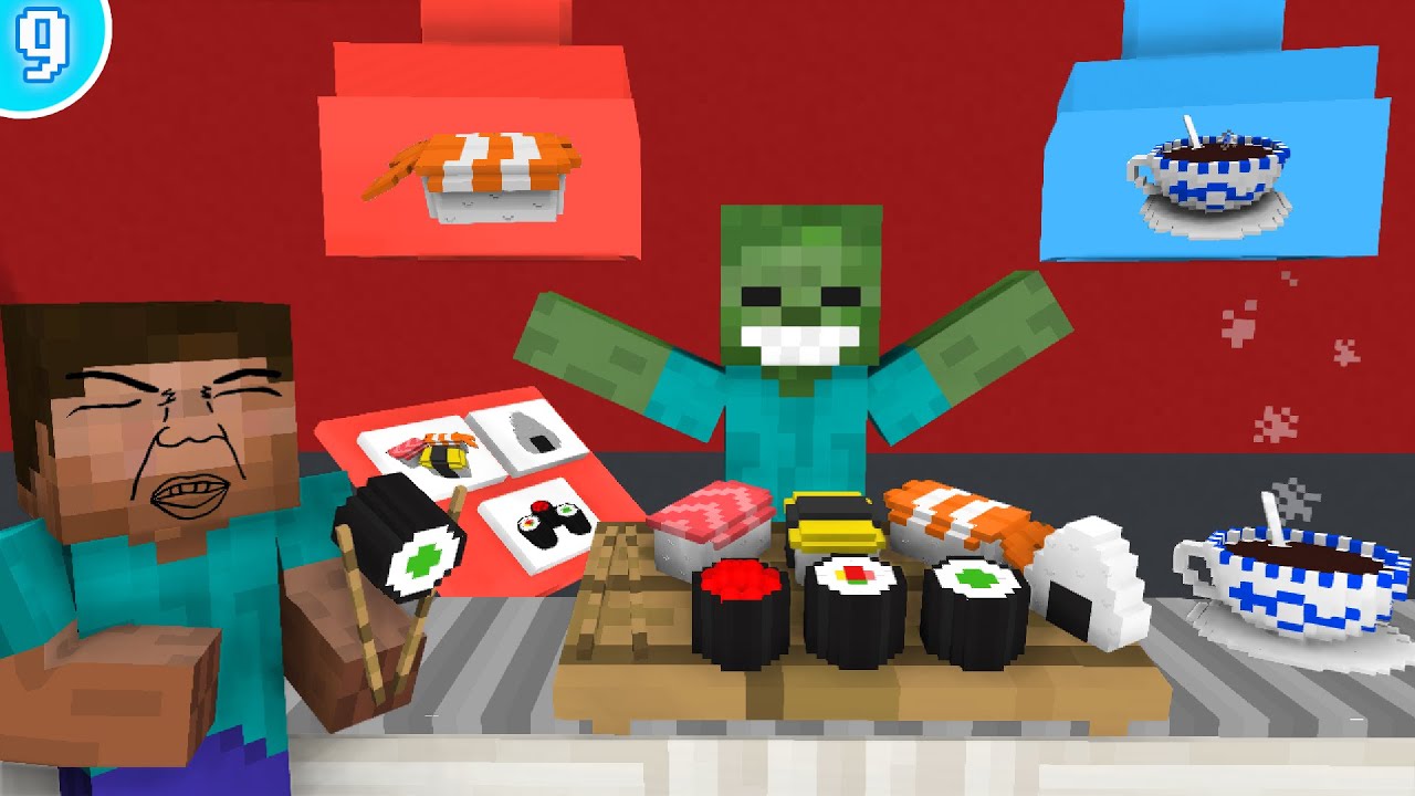 🍣Работа в Месте Продажи Суши - Анимация в Minecraft