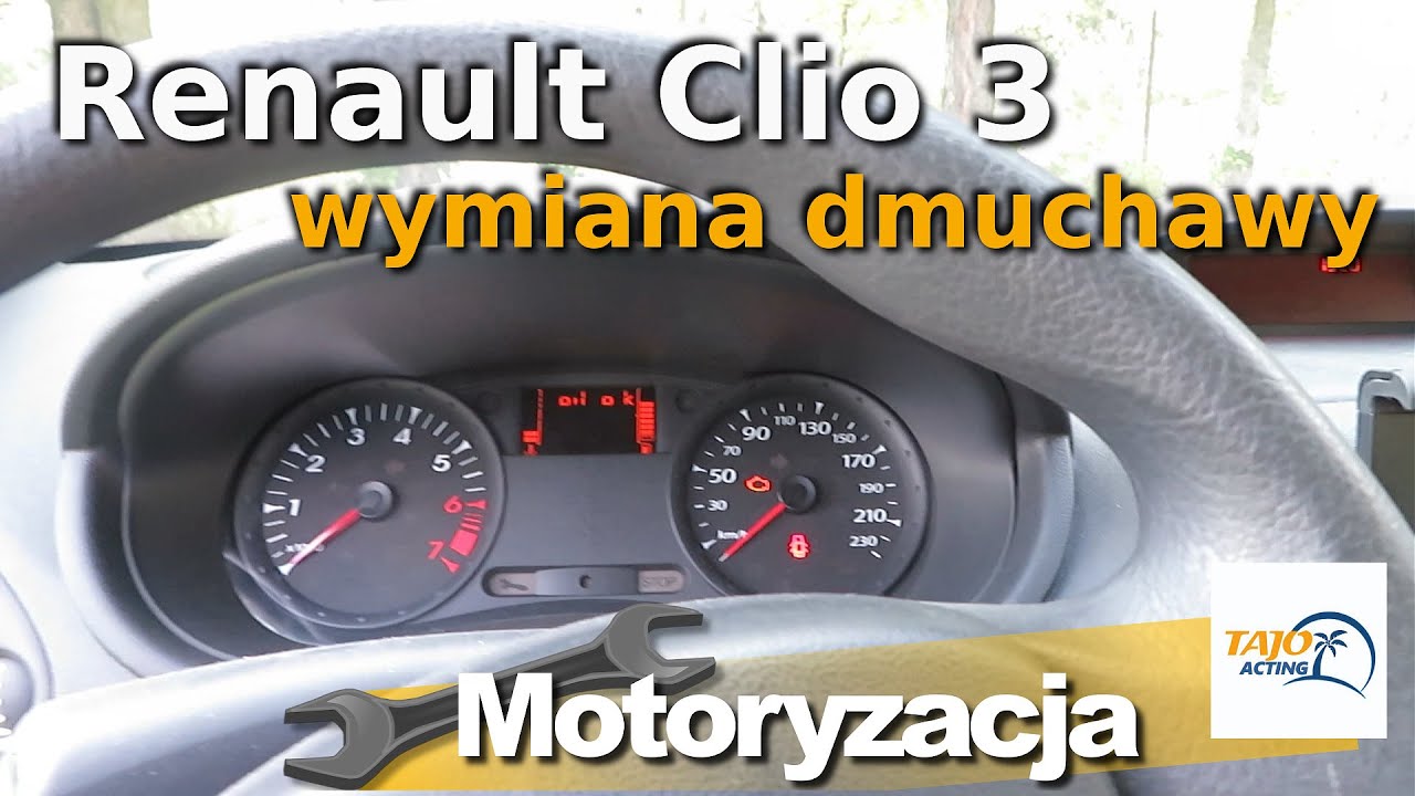 Renault Clio 3 III wymiana wentylatora nagrzewnicy - dmuchawy nawiewu