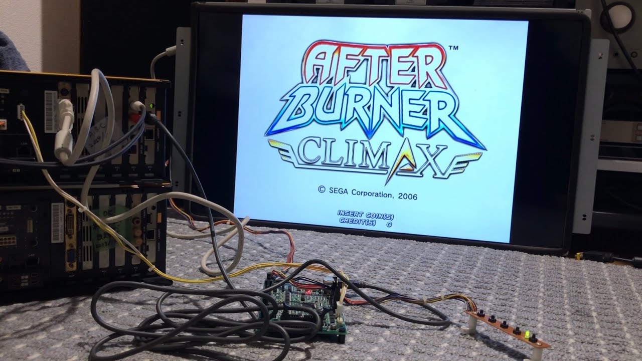 [アーケード基板]アフターバーナークライマックス AFTER BURNER CLIMAX [LINDBERGH]の起動及びデモ画面の様子2026年1月12日