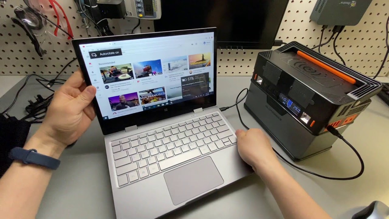BMAX 2 in 1 Convertible Laptop w/ External 4k Monitor (Charging Test)
