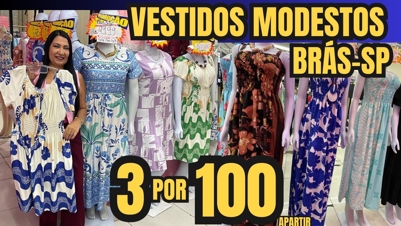 😱VESTIDOS MODESTOS APARTIR 3 POR 100 REAIS BRÁSSP