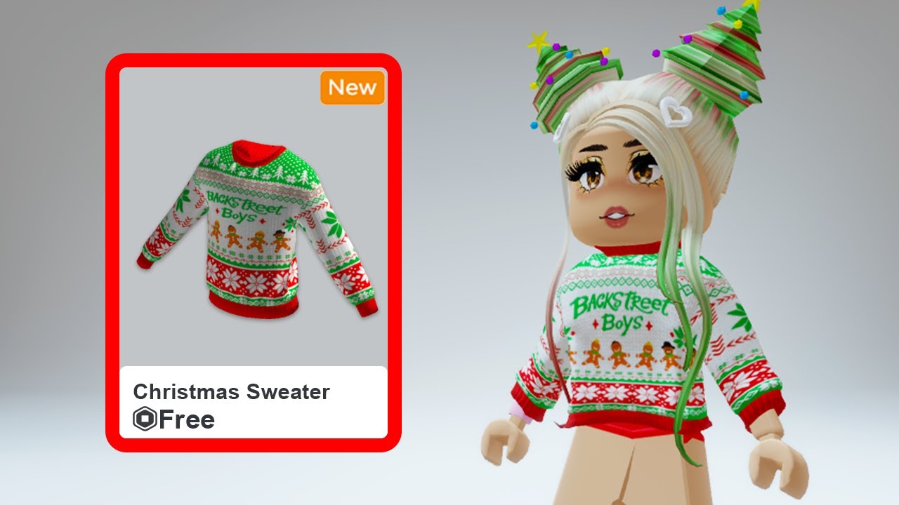 GET THIS NEW FREE CHRISTMAS SWEATER 🤩🥰😜 BACKSTREET BOYS ROBLOX