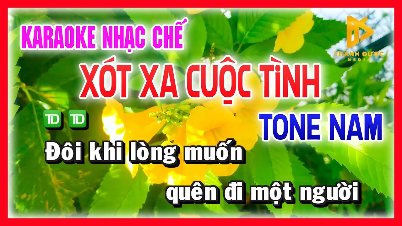 Karaoke XÓT XA CUỘC TÌNH - Xót Xa Nhạc Chế Sanh Tâm TONE NAM