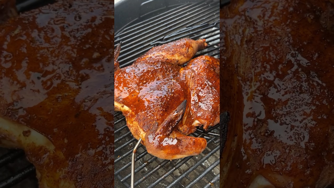 Spatchcocked Chicken on the Weber Kettle