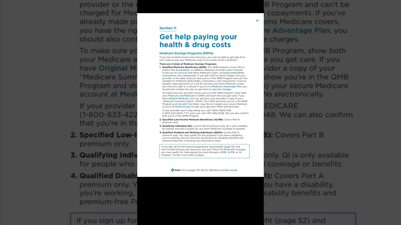 How to find (MSPs) in the Medicare and You Handbook 2025