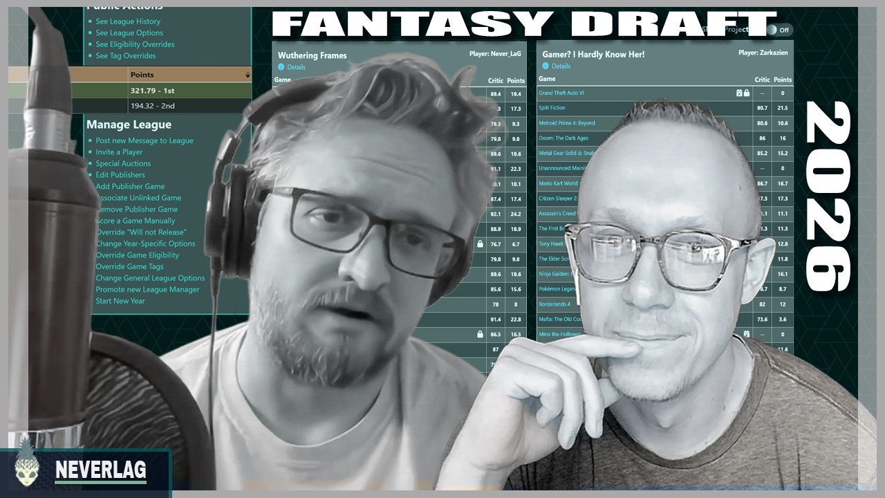2026 Fantasy Critic League Draft | NeverLag Gaming