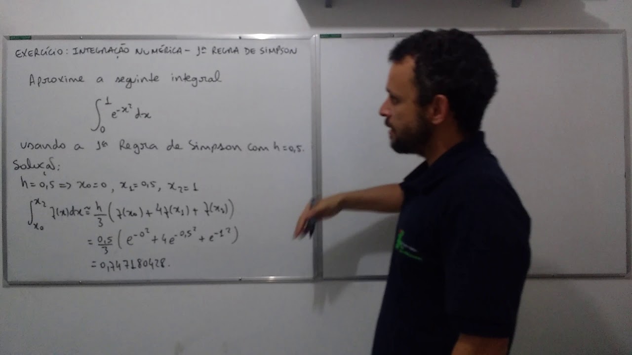 Exerc&iacute;cio: Integra&ccedil;&atilde;o Num&eacute;rica - Primeira Regra de Simpson