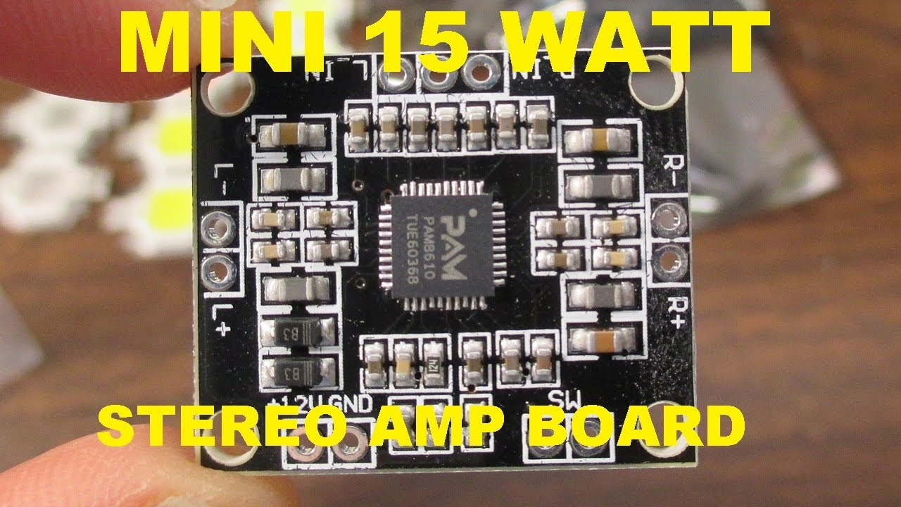 PAM8610 tiny stereo audio amplifier board review and test