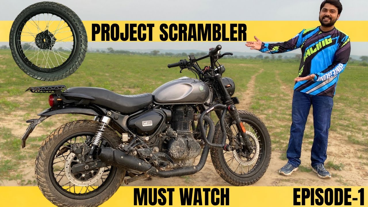 ROYAL ENFIELD HUNTER 350 MODIFIED Into SCRAMBLER | PART 1 | @BikeBone21 