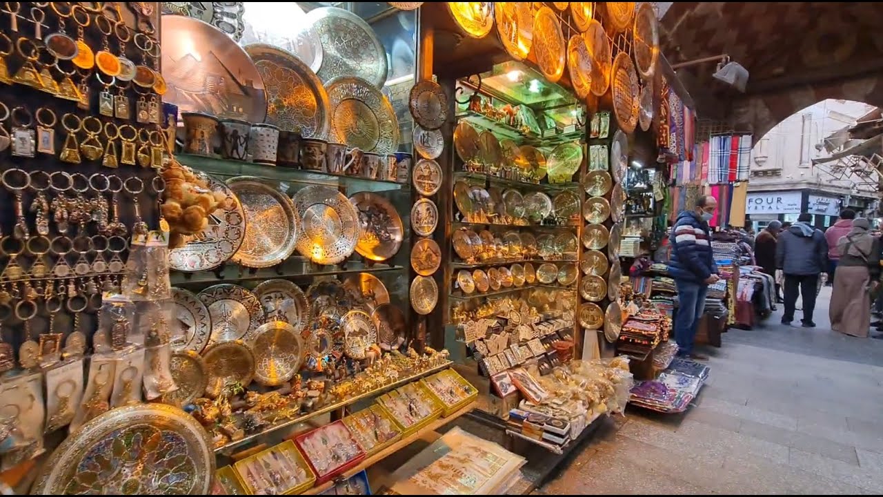 جولة في شارع خان الخليلي وقهوة الفيشاوي الشهيرة , سوق خان الخليلي وأجمل المشغولات والمنتجات والهدايا