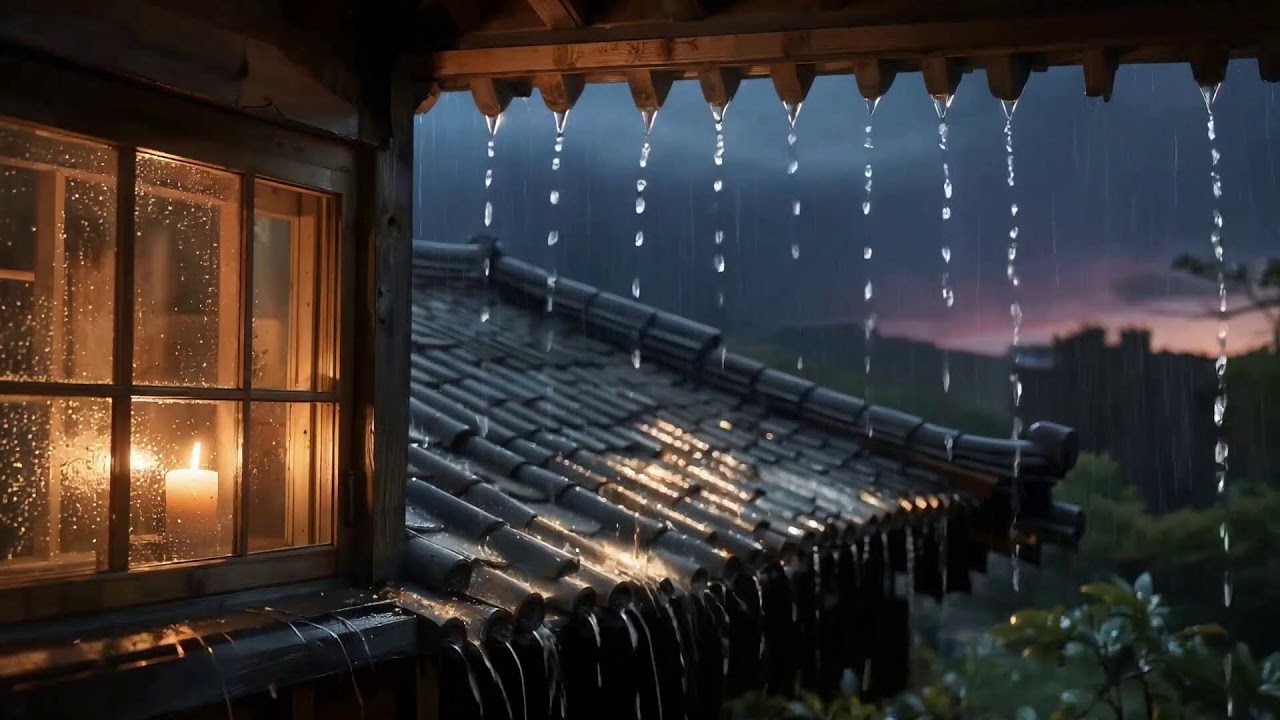 Stormy Night Ambience ⚡ | Heavy Rain & Thunderstorm Sounds for Sleep & Meditation
