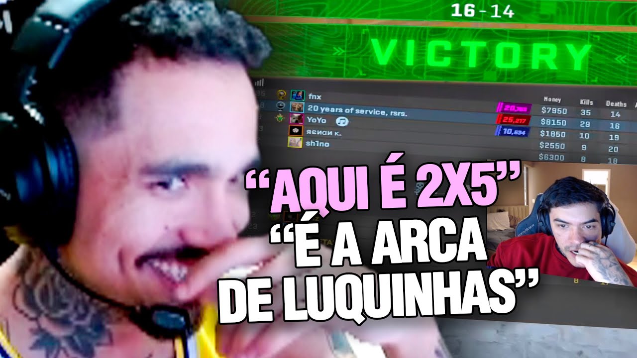 LUCAS1 E LIN FNX CHAMARAM 3 RANDOM PRA LOBBY DE CS2 E FICARAM MALUCOS