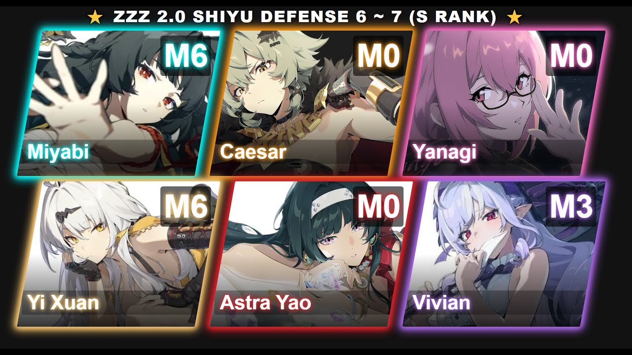 Shiyu Defense Floor 6~7 | M6 Yixuan x M6 Miyabi | Zenless Zone Zero 2.0