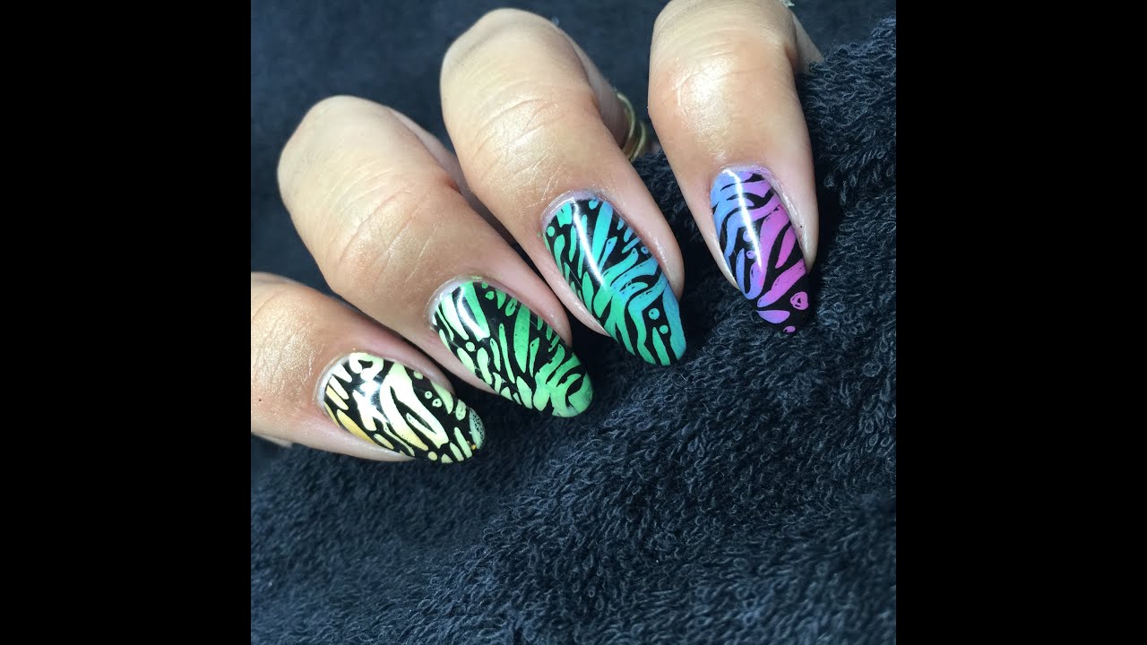 Rainbow Gradient Animal Print Stamping | Yours Cosmetics