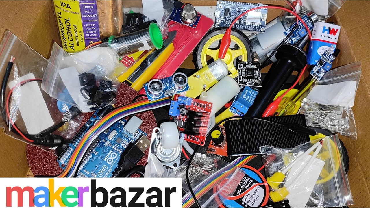 Electronic Components from makerbazaar Unboxing in telugu  #experiment