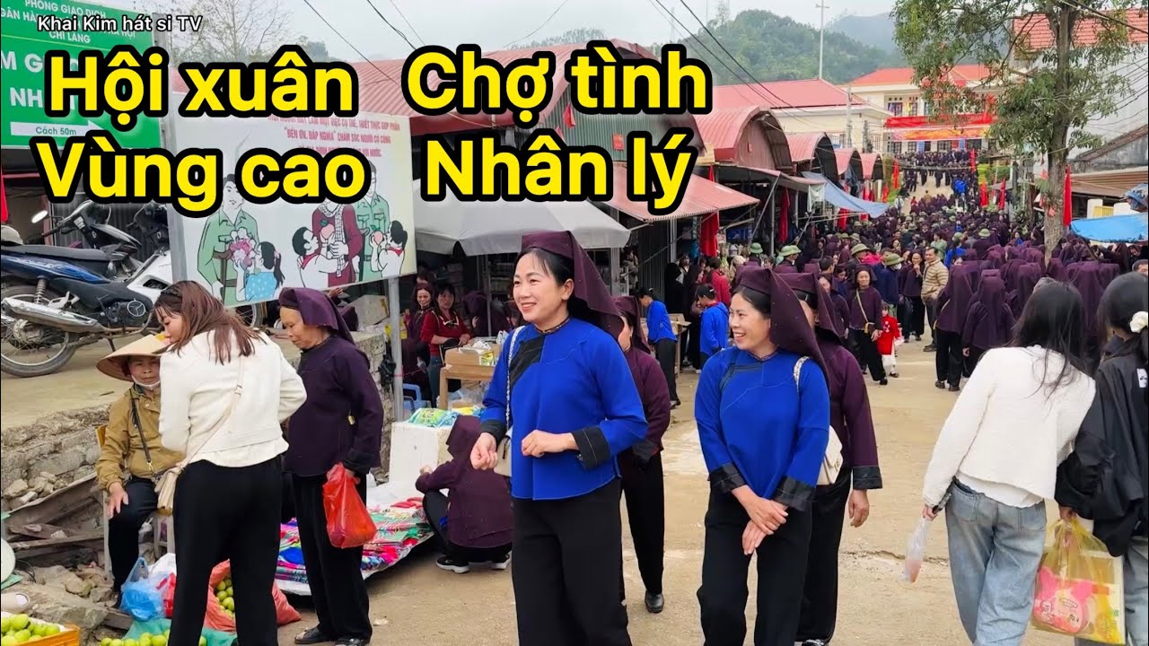 Toàn cảnh hội xuân vùng cao chợ tình Nhân Lý đông vui tấp nập 6/1/2026 âm lịch