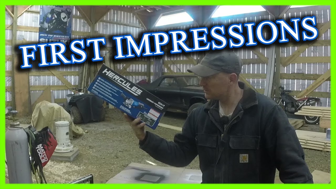 Hercules Angle Grinder Unboxing, Harbor Freight Grinder HE61P