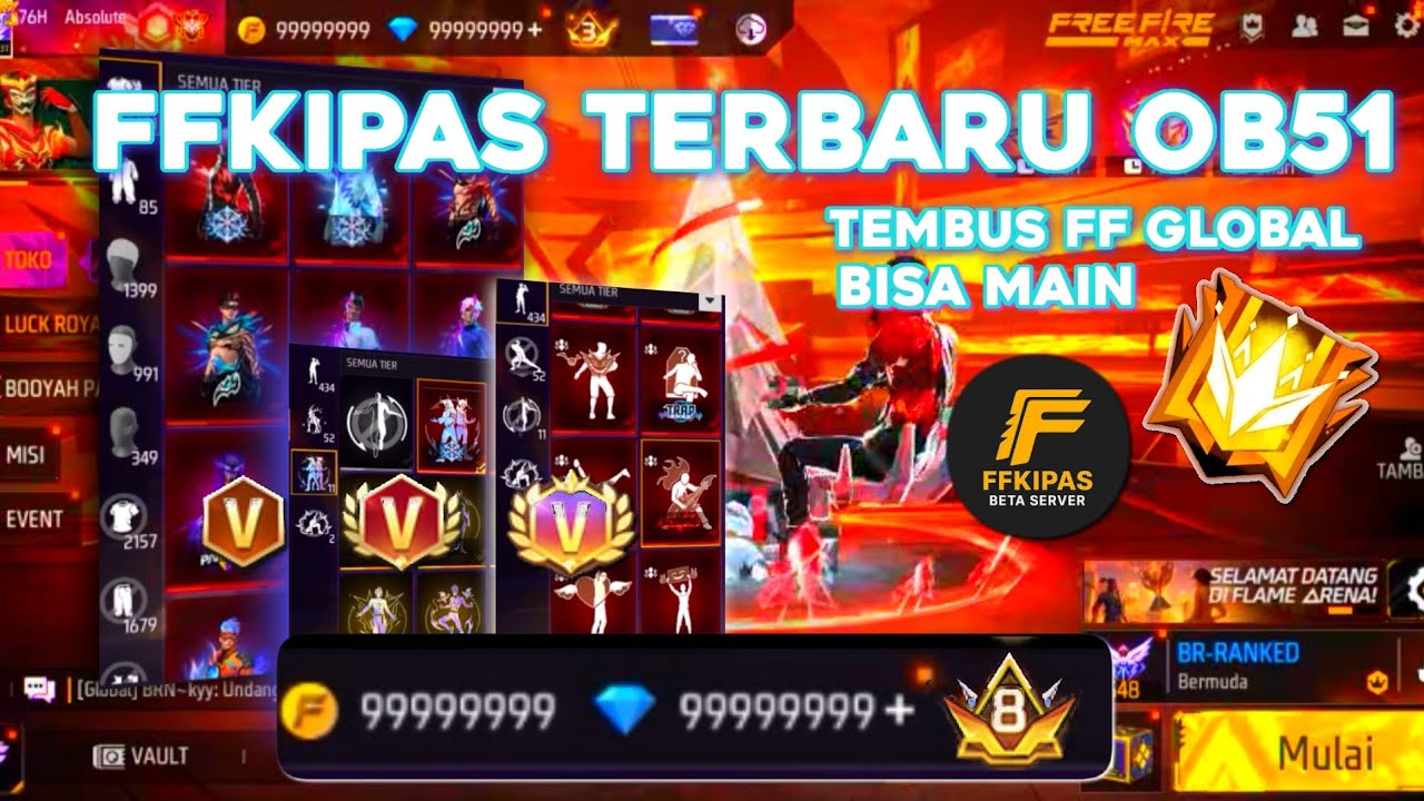 BISA MAIN✓ CARA DOWNLOAD FFKIPAS TERBARU OB51 DAN CARA VERIFIKASI FULL TUTORIAL 
