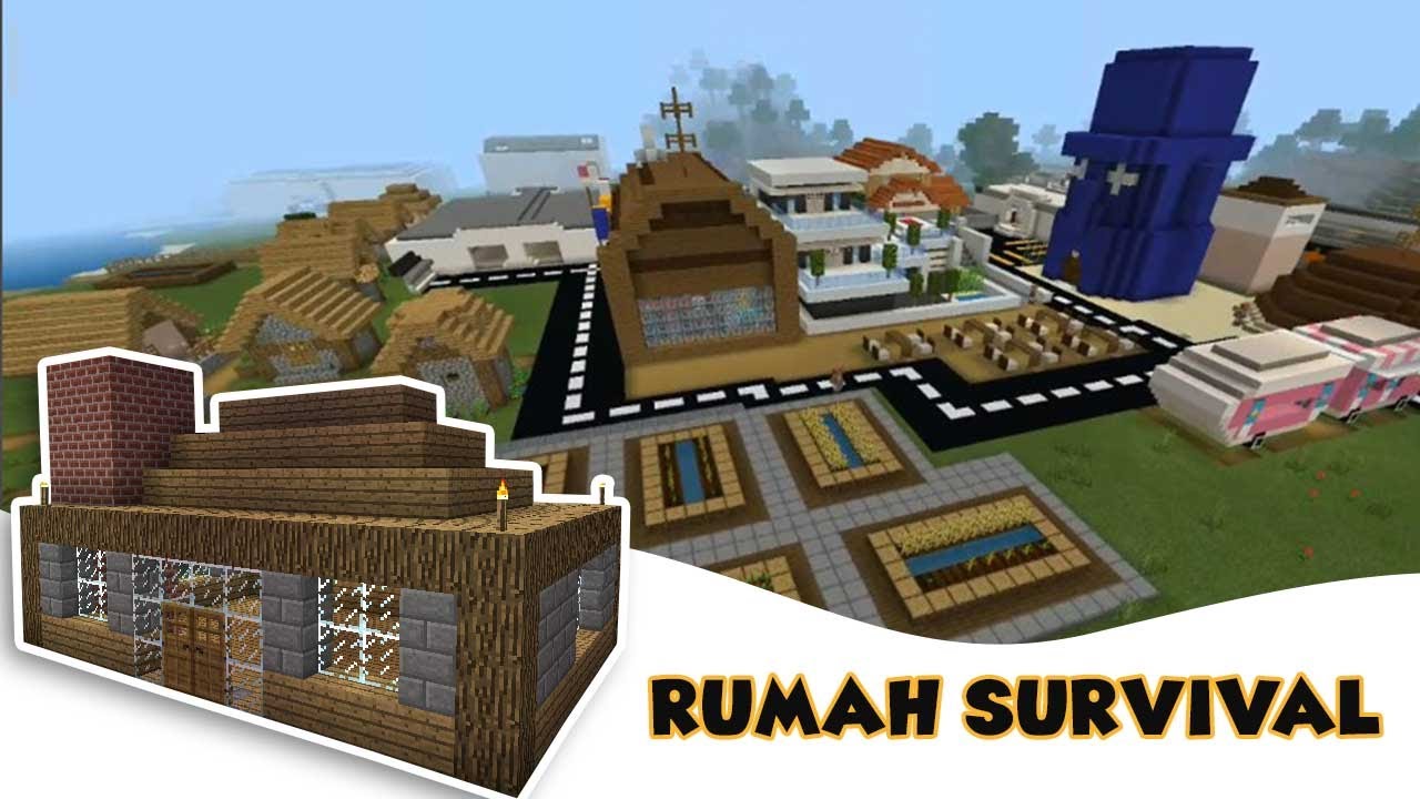 Tutorial Bikin Rumah Survival Minecraft 👍👍