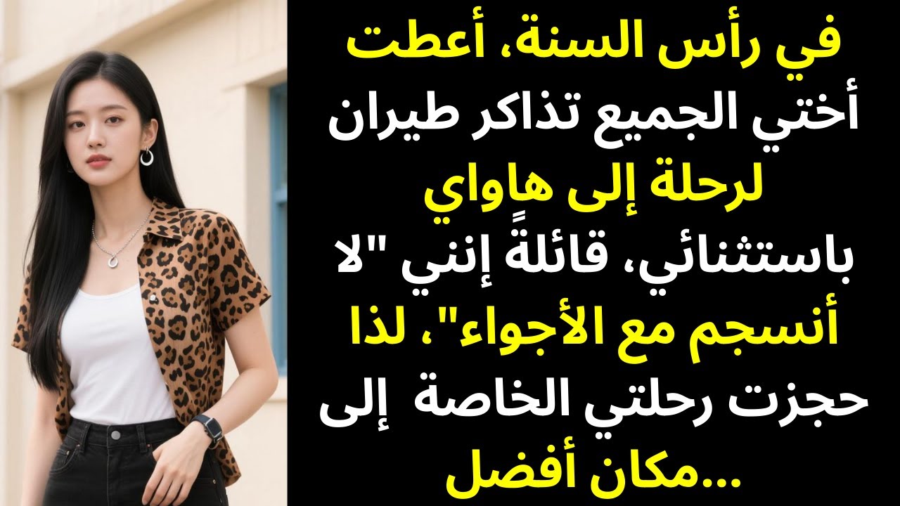 في رأس السنة، أختي أعطت الجميع تذاكر سفر إلى هاواي إلا أنا، وقالت إنني «لن…»