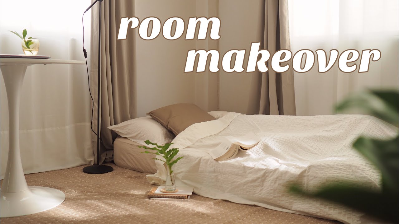 Eng) room makeover 🌿 ทำห้องนอนด้วยตัวเอง ในงบประหยัด แต่งห้องสไตล์เกาหลี cozy minimal