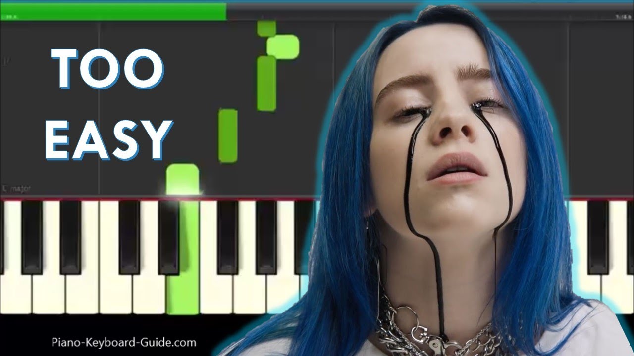 Billie Eilish When The Party's Over Right Hand Slow Easy Piano Tutorial