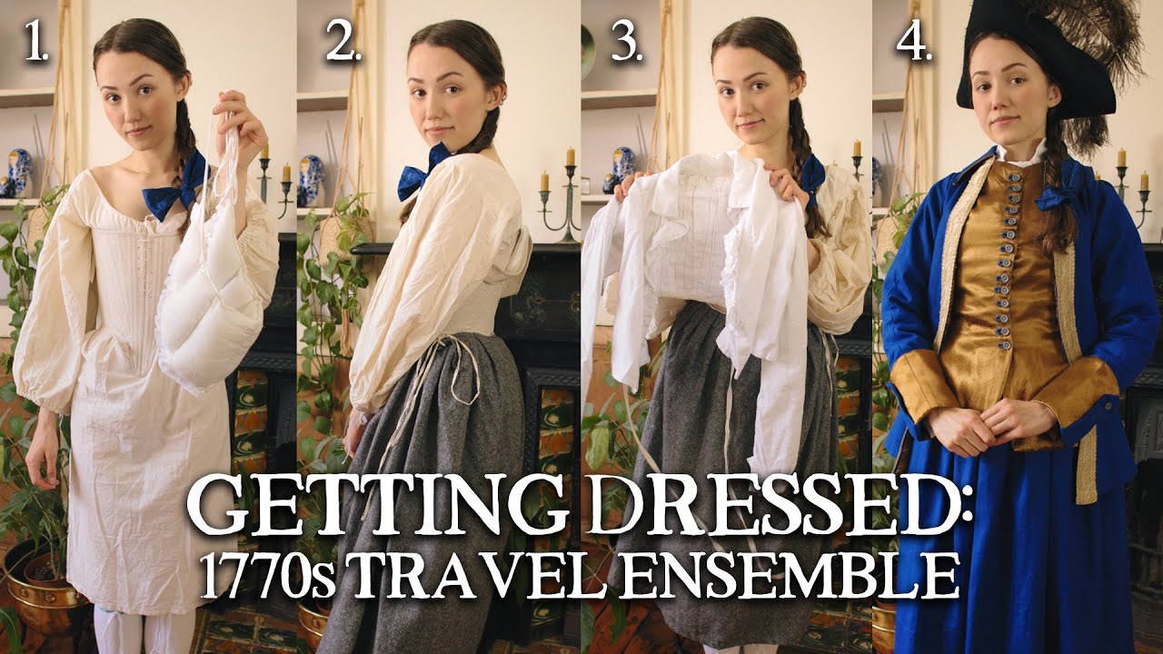 What Georgians Wore Travelling: Getting Dressed in the 18th Century (1770s) #Shorts