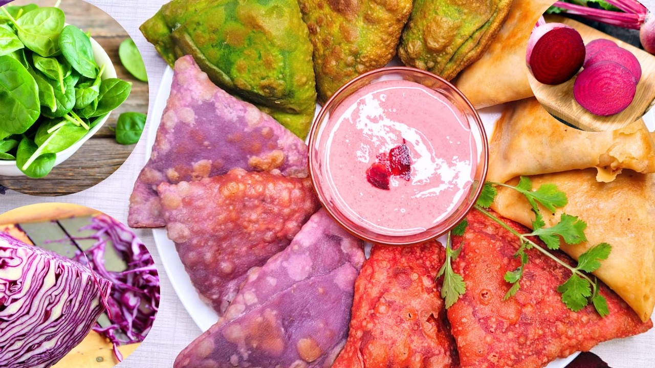 3-Colour Rainbow Samosa Recipe🌈 | Healthy, Crispy and Delicious