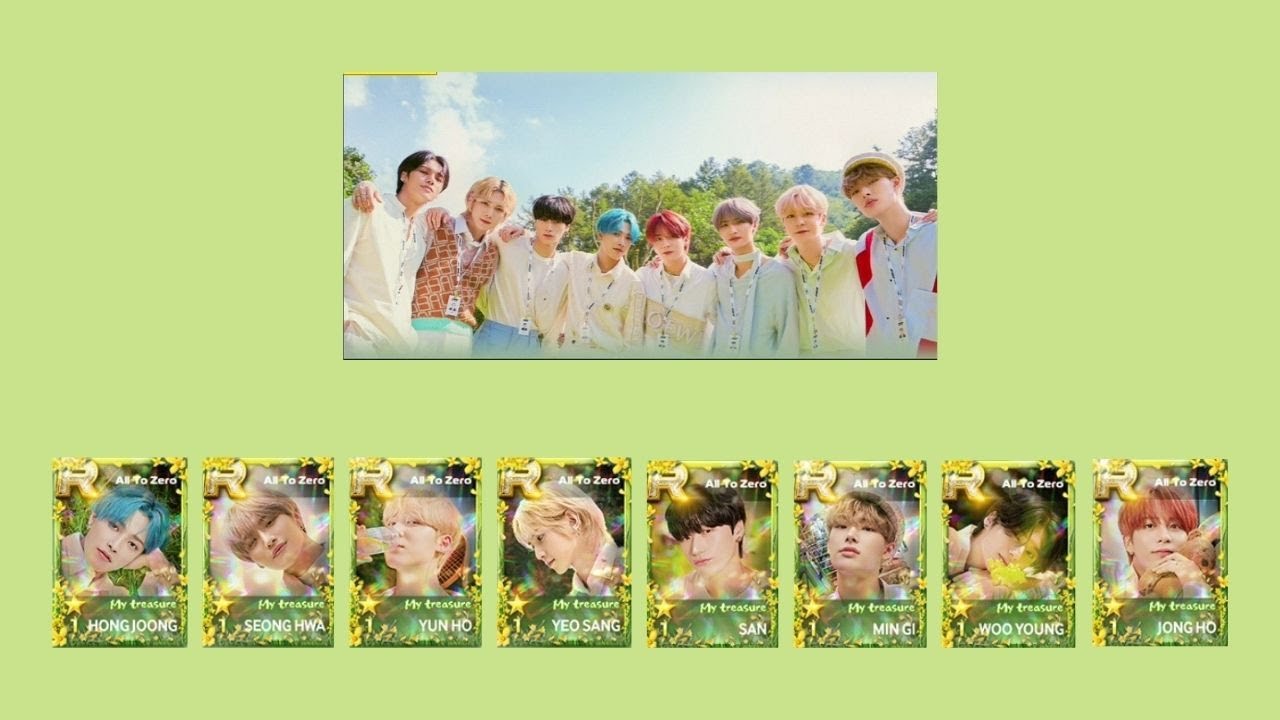 [Superstar Ateez] 'My Treasure' Limited Theme (LE) Card Complete with Wallpaper Image (BG Image)