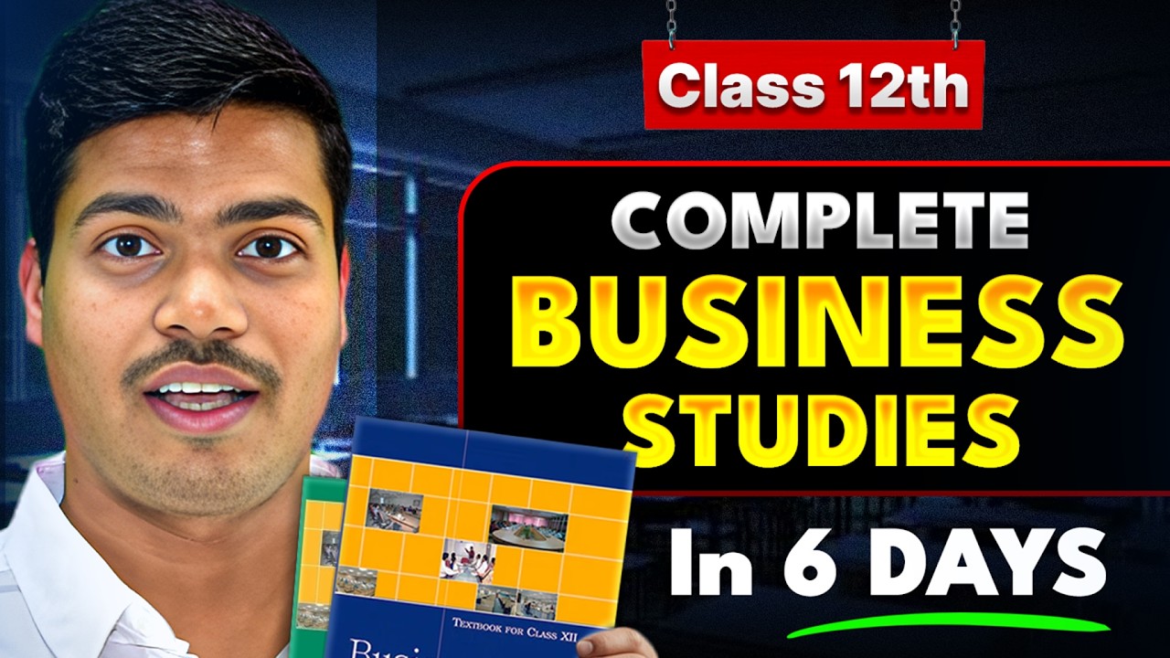 BUSINESS STUDIES Exam Gap strategy | 6 Days 80 Marks Guaranteed | Class 12 Board Exam 2026