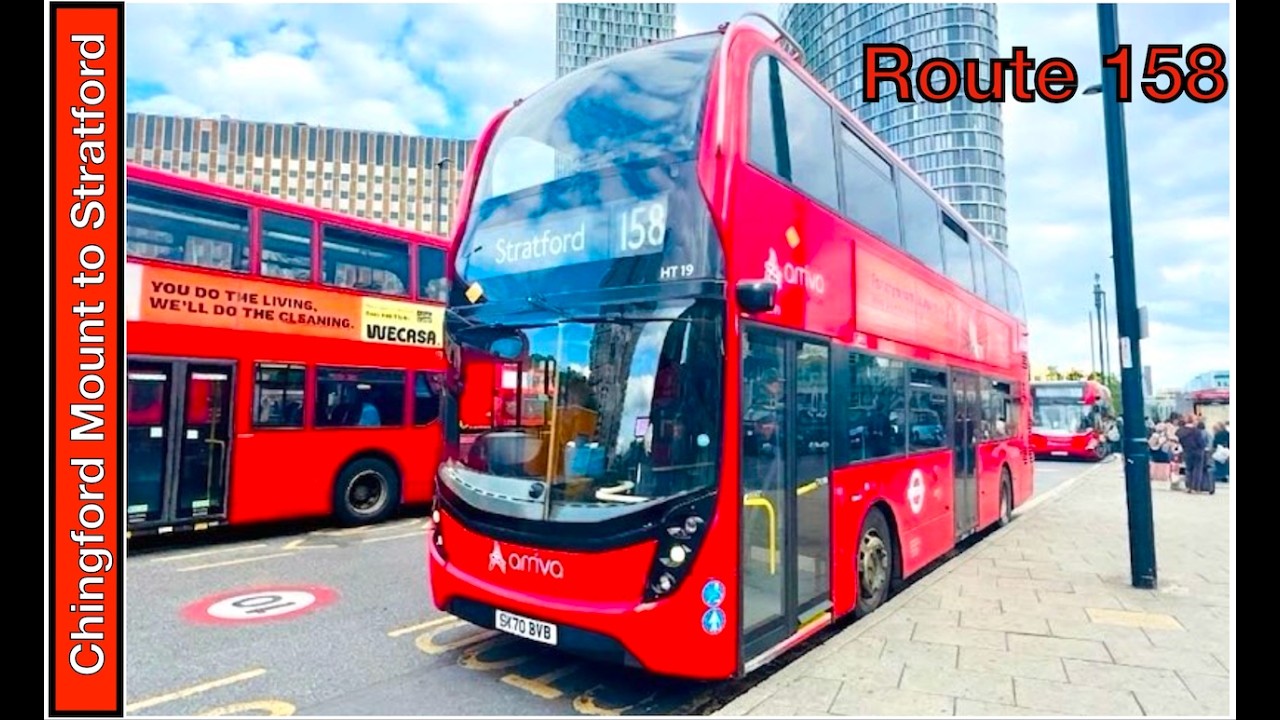 --|--FULL ROUTE VISUAL--|-- London Bus Route 158 - Chingford Mount to Stratford (Full Journey)