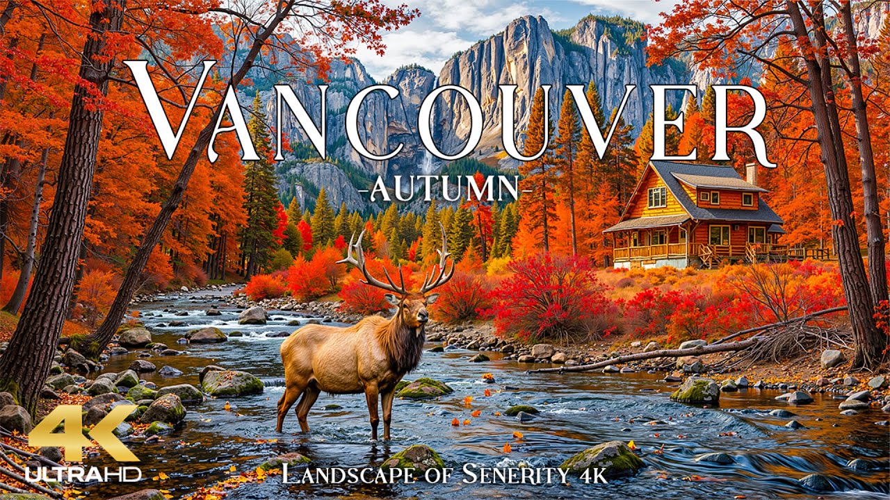 Beautiful Autumn in Vancouver 4K UHD 🍁Canada’s west in fall — Golden leaves & Coastal charm