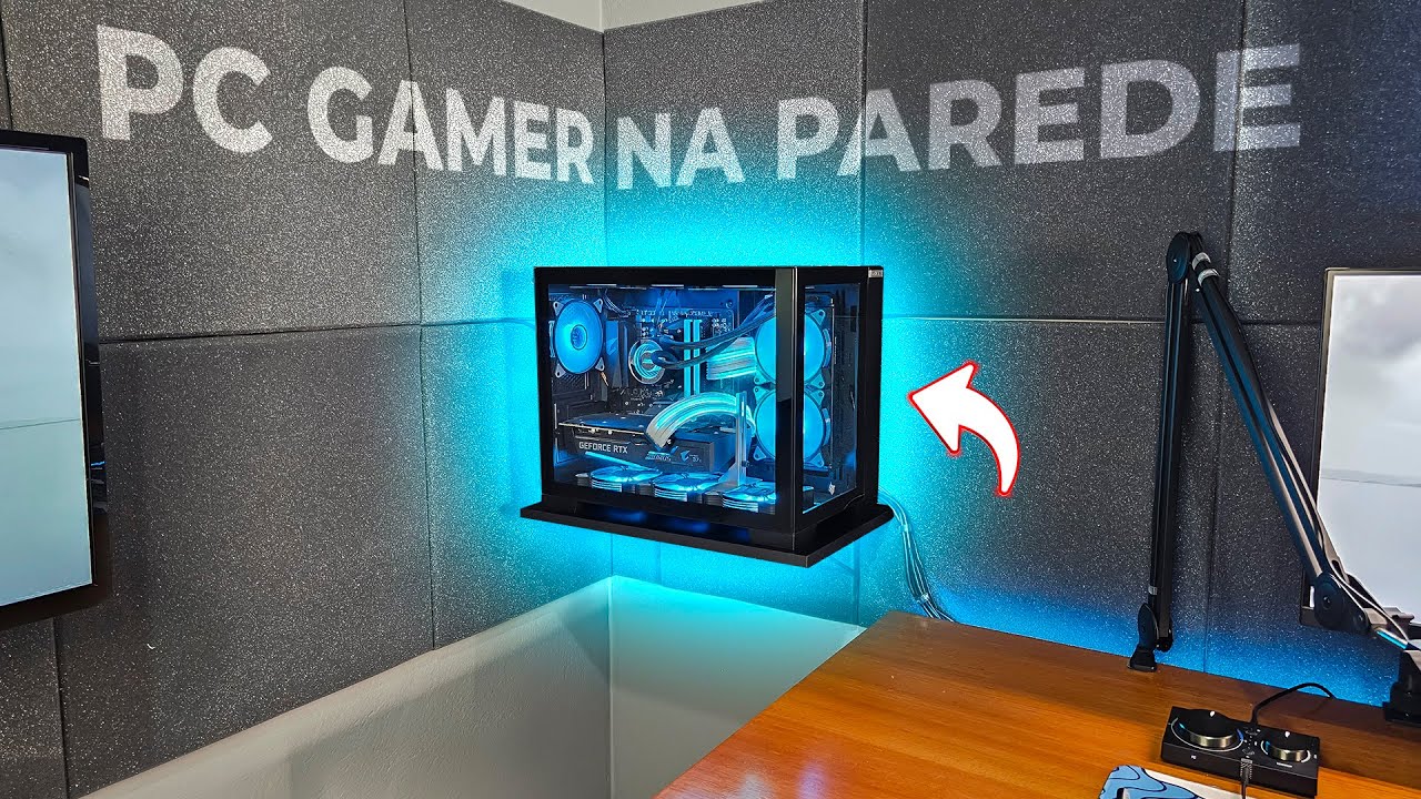 COLOQUEI MEU PC GAMER NA PAREDE!
