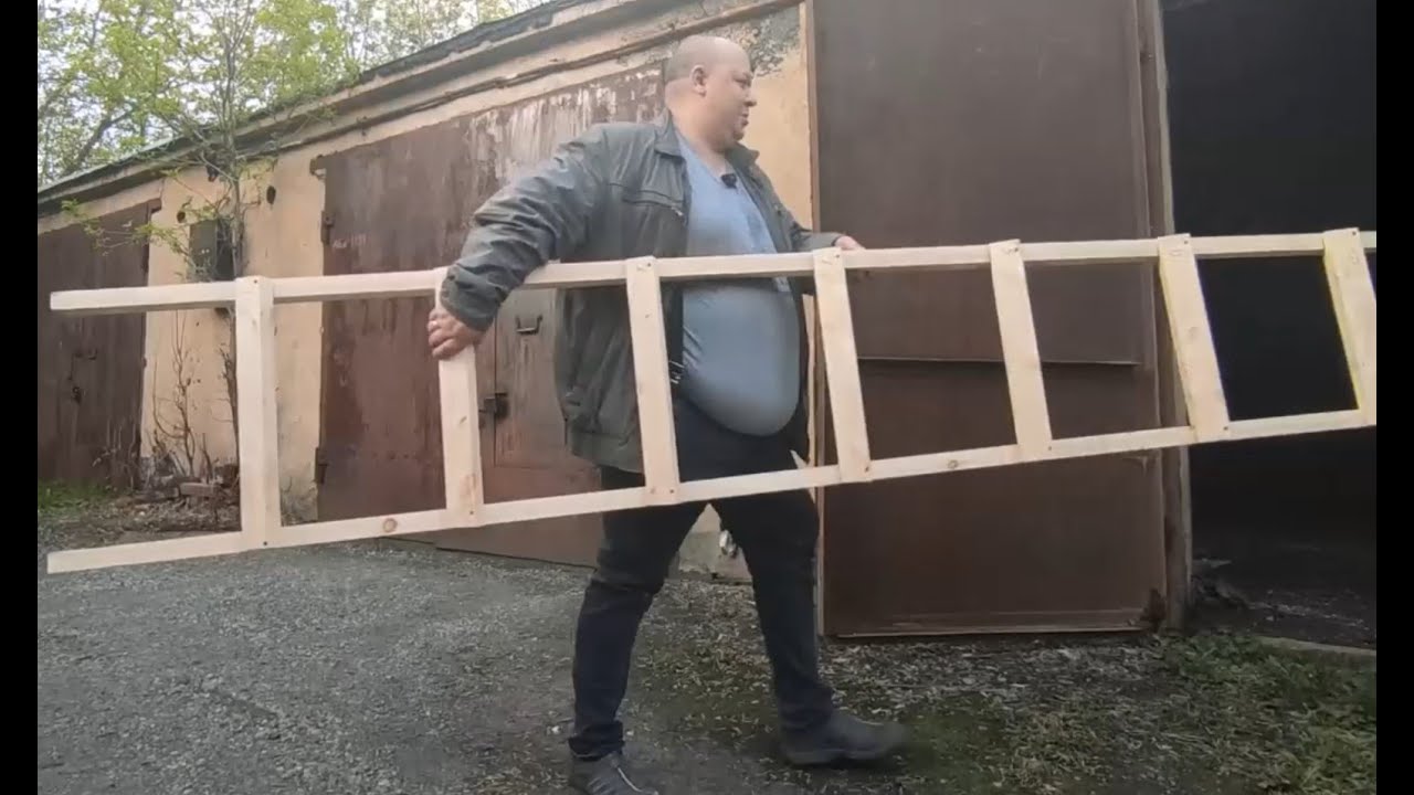 Лестница 3м из дерева своими руками.