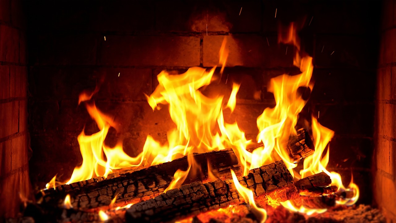 🔥 Fireplace Classic 4K. Cozy Fire with Crackling Fireplace Sounds. Fireplace 4K UHD