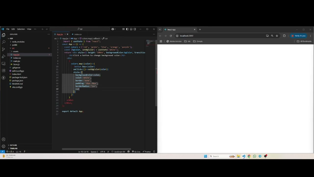 How to Change Background Colors Dynamically in React | React Dynamic Colors