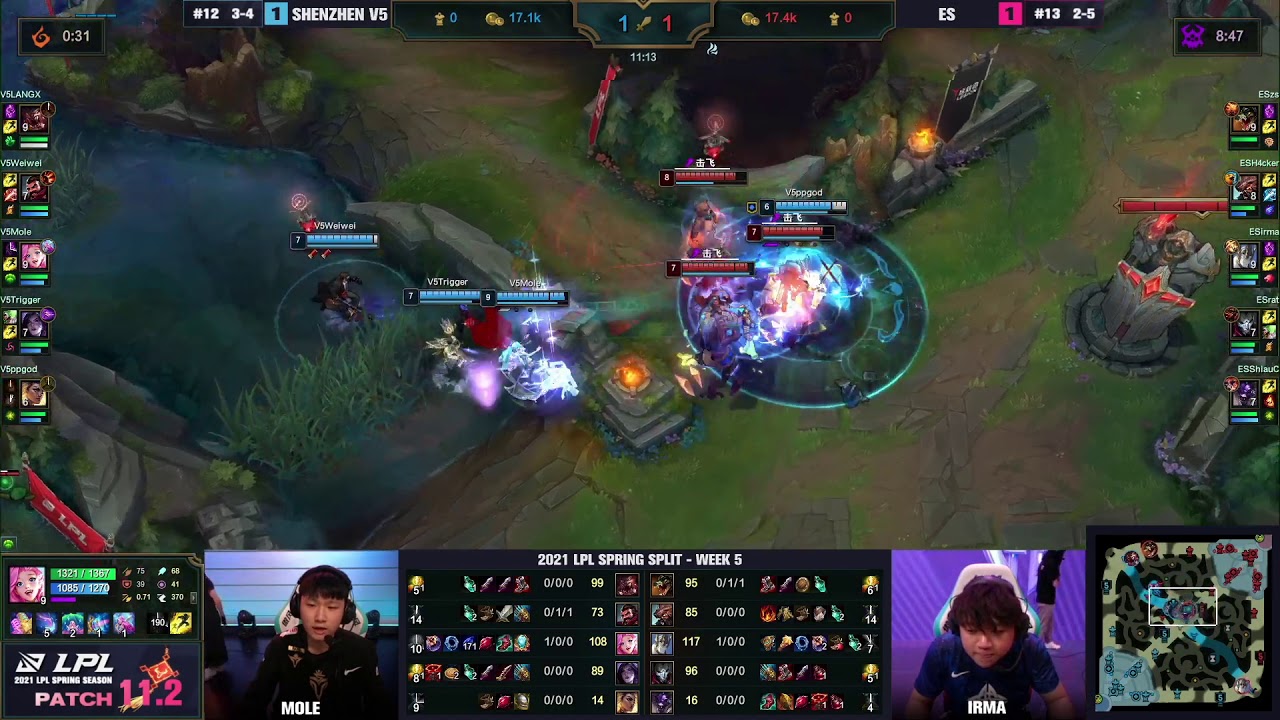 Huge engage by Ppgod himself into Seraphine ult | Week 5 Day 7 | V5 vs ES